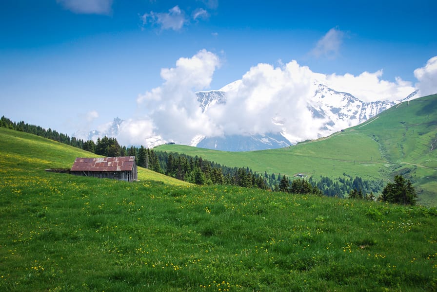 Scenic Megève best places for family hiking in the Alps