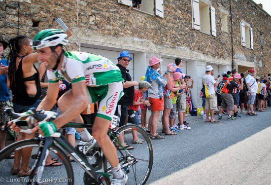 Tour de France heading up Mont Ventoux