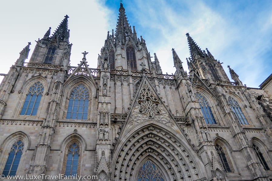 Gothic inspired Santa Eulalia Cathedral in Barcelona