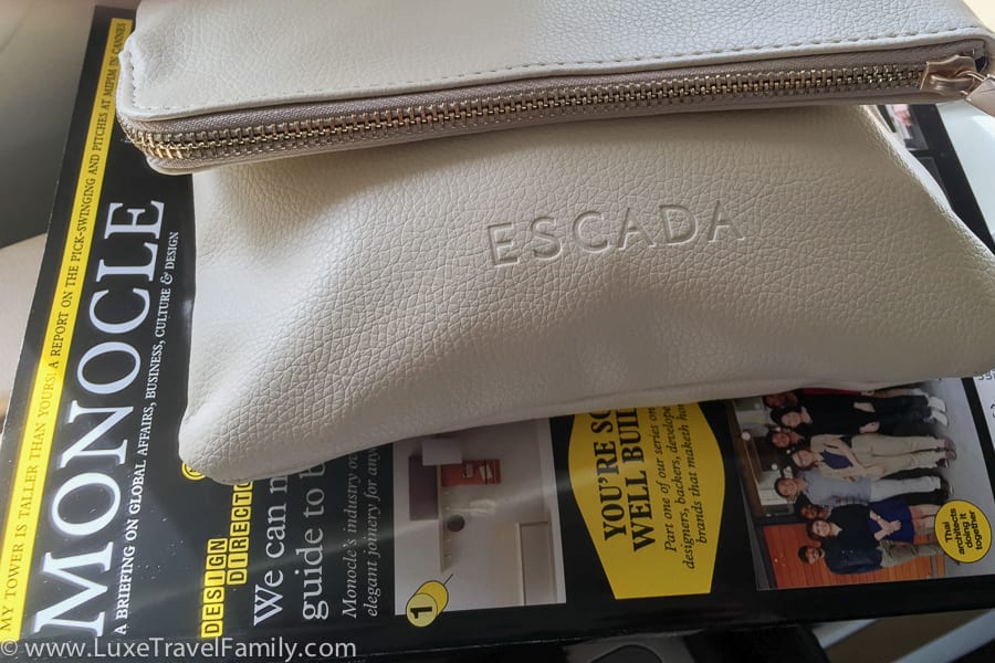 Lufthansa First Class 747-8i Escada amenity kit 