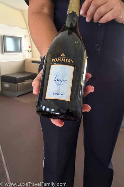 Lufthansa First Class 747-8i Pommery Champagne Louise 1999