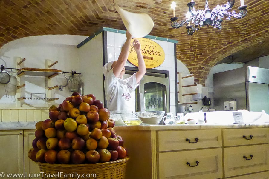 Things to do in Vienna with kids Apple Strudel Show 