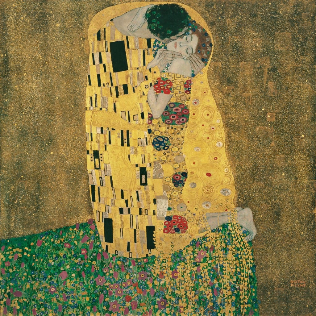 The Kiss by Gustav Klimt at the Belvedere.
