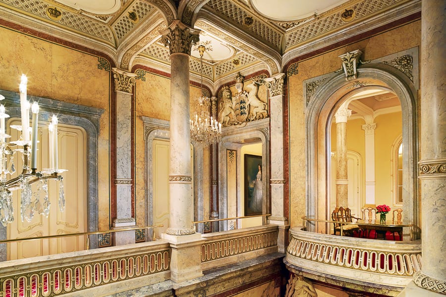 Hotel Imperial Royal Staircase, columns and decorative ceiling