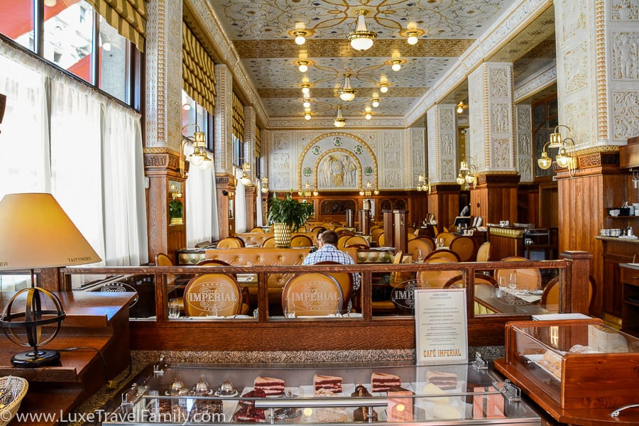 Beautiful tile details Imperial Cafe Prague