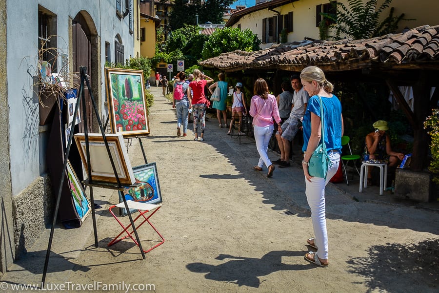 Shopping in the Navigli District in Milan