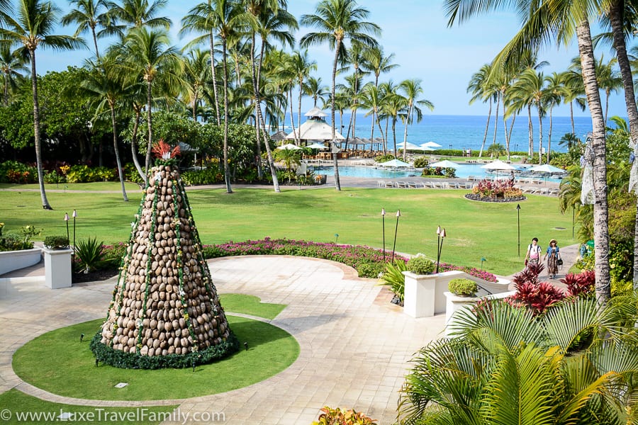 Fairmont Orchid tree Spending Christmas in Hawaii