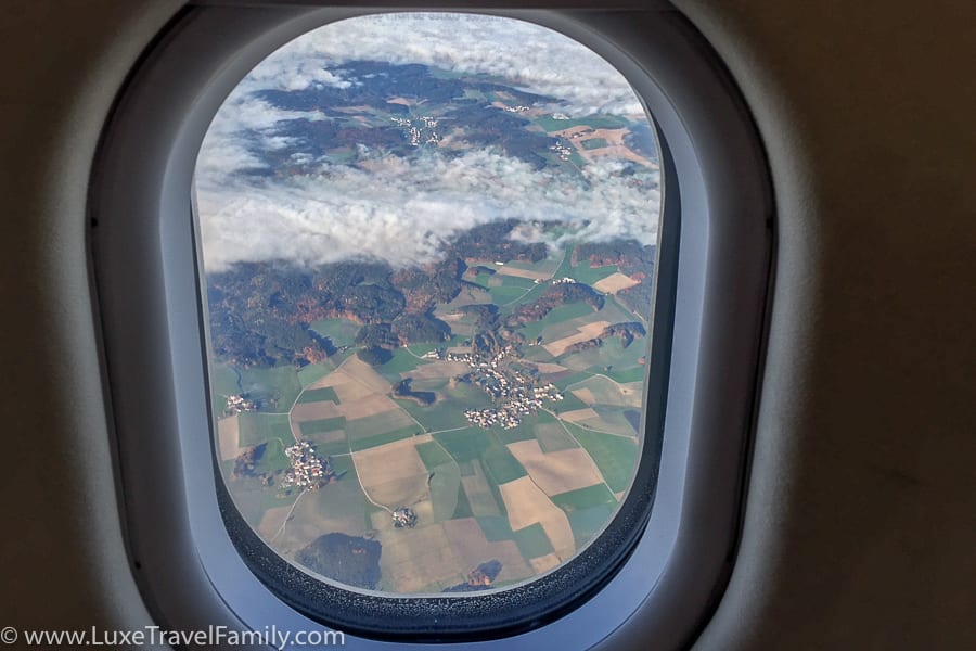 View of Germany from the Lufthansa A330-300 cabin