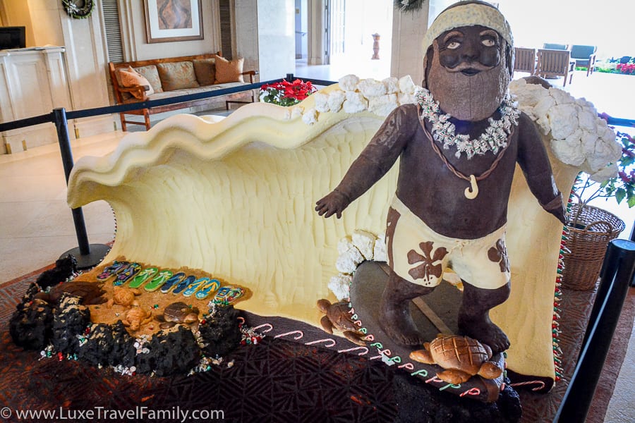 Spending Christmas in Hawaii Chocolate Santa