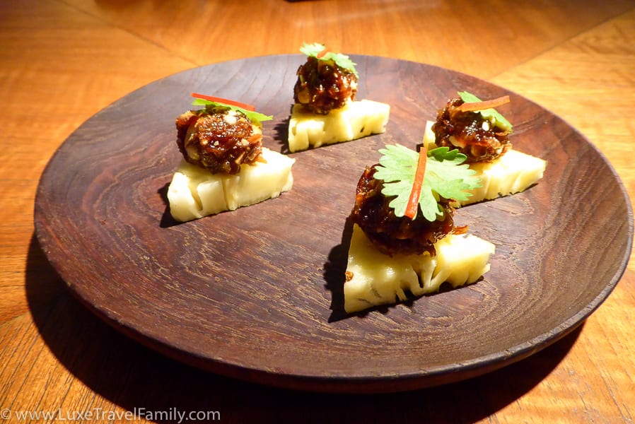 Amuse bouche at nahm Thai Restaurant Bangkok