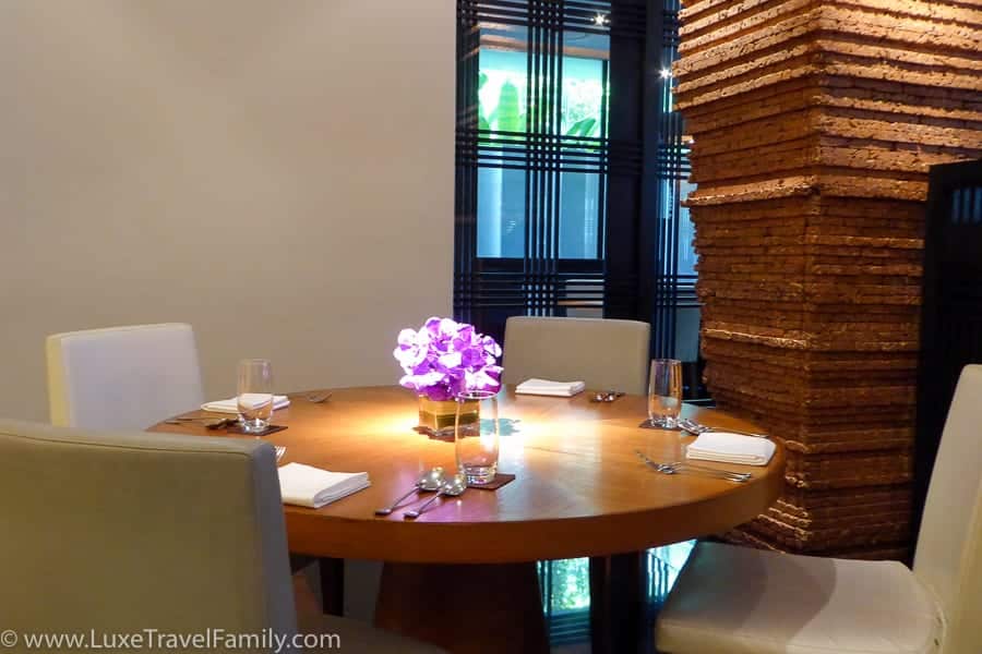 Dining table at nahm Thai Restaurant Bangkok