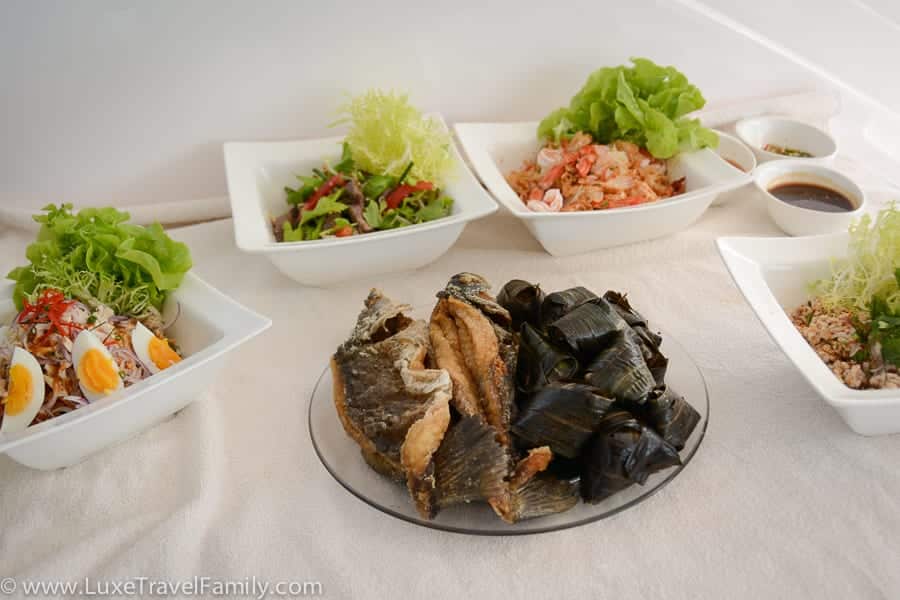 Thai lunch onboard Four Seasons Koh Samui Siam Seas Explorer
