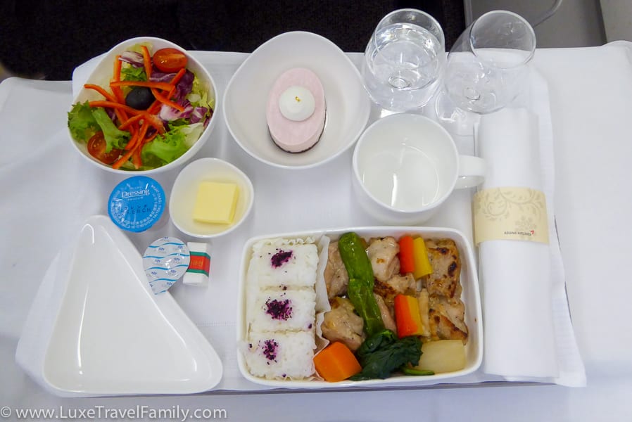 Asian meal Business Class on Asiana Airlines