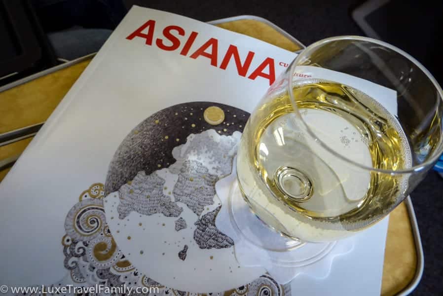 Champagne Business Class on Asiana Airlines