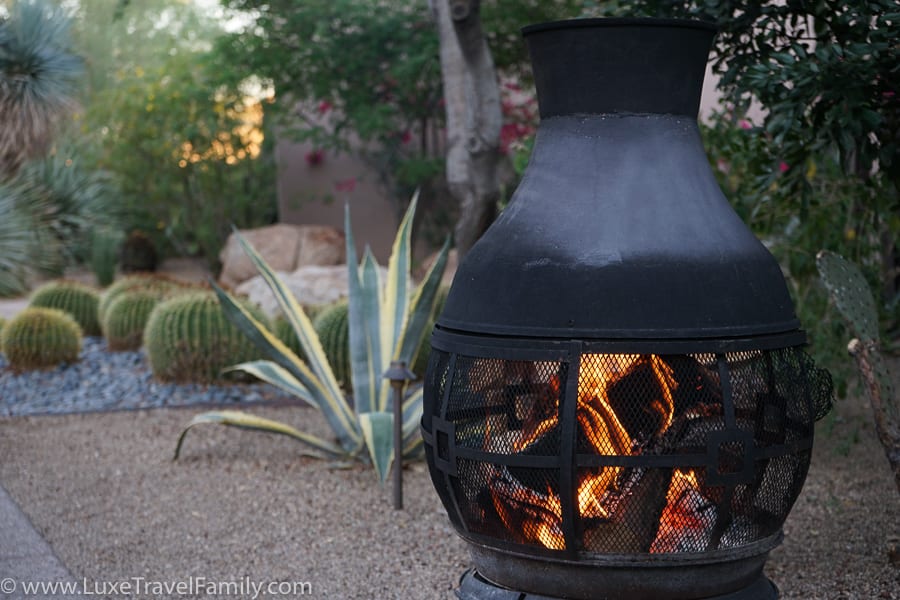 Outdoor fireplace Four Seasons Resort Scottsdale
