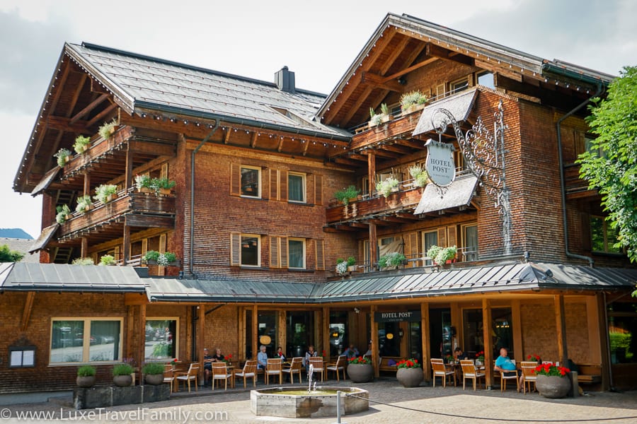 Front of Hotel Post Bezau Austria