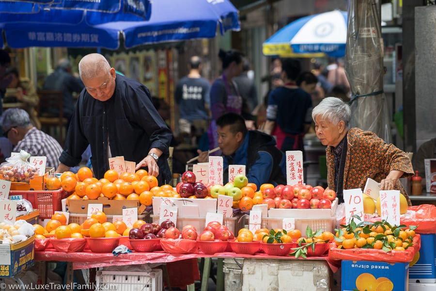 Four Seasons Hong Kong location outdoor market