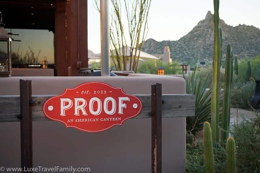 Proof American Canteen Four Seasons Resort Scottsdale