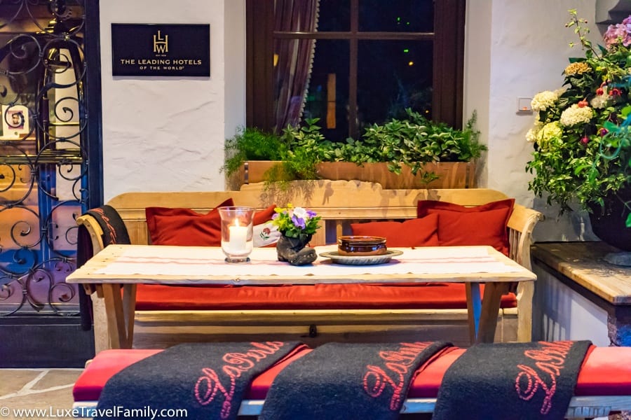 Entrance La Perla best place for road cycling in the Dolomites