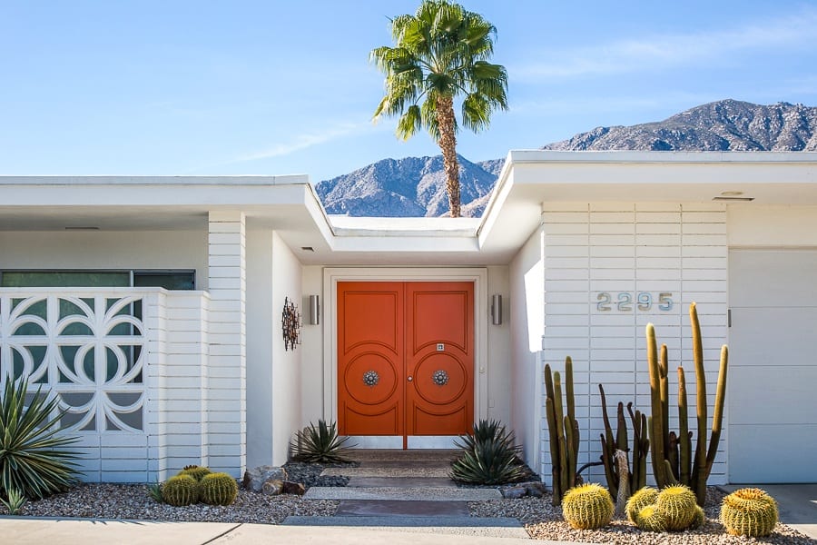 orange door Palm Springs Modernism Week 2018