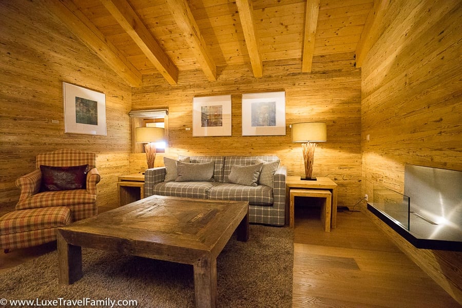 Burg Vital Resort Oberlech suite living room