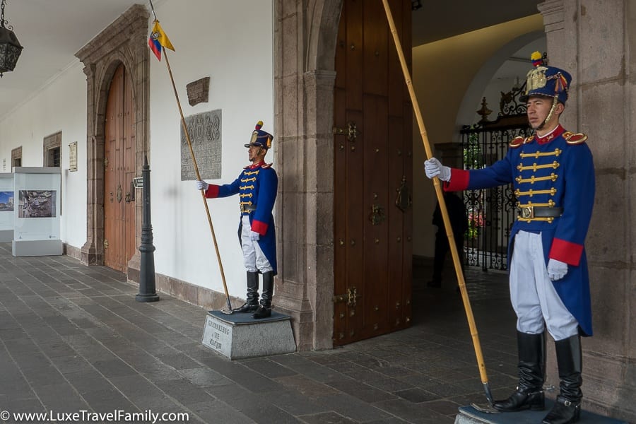 Presidential Palace Old Town Quito with kids