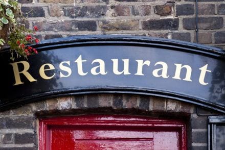 Great Places to Eat in London Restaurant sign